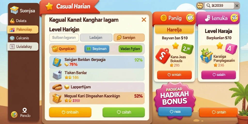 Tantangan seru di dalam permainan.