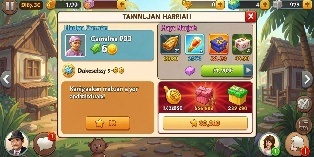 Berbagai karakter unik untuk dipilih.