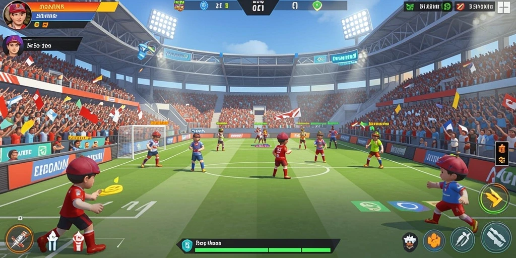 Gambar menampilkan dunia permainan yang menakjubkan.